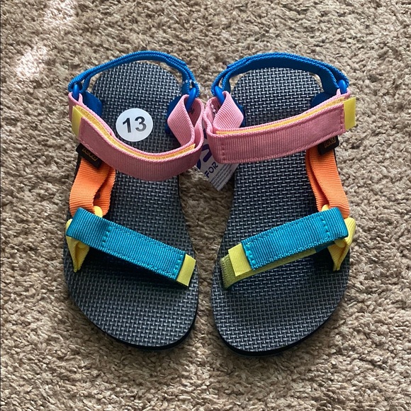 Teva Other - Teva | Kids Multi-Colored Pink Sport Sandals Adjustable Velcro Straps